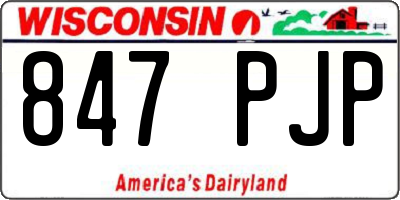 WI license plate 847PJP