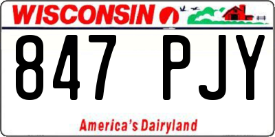 WI license plate 847PJY