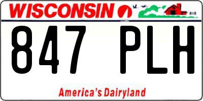 WI license plate 847PLH