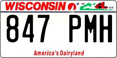 WI license plate 847PMH