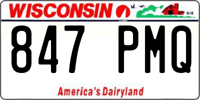 WI license plate 847PMQ
