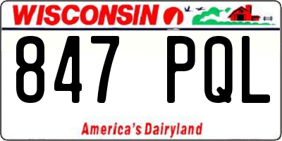 WI license plate 847PQL