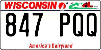 WI license plate 847PQQ