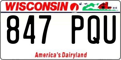WI license plate 847PQU