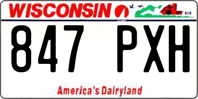 WI license plate 847PXH