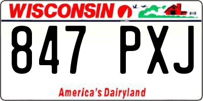 WI license plate 847PXJ