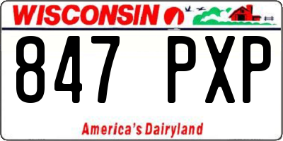 WI license plate 847PXP