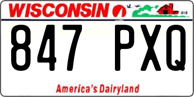 WI license plate 847PXQ