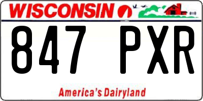 WI license plate 847PXR
