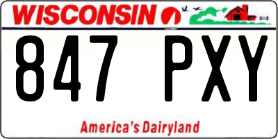 WI license plate 847PXY