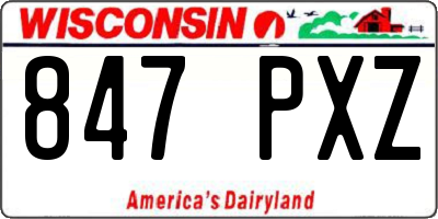 WI license plate 847PXZ