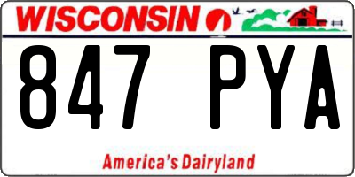 WI license plate 847PYA