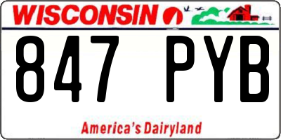 WI license plate 847PYB