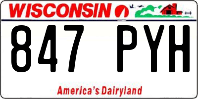 WI license plate 847PYH