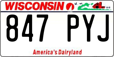 WI license plate 847PYJ