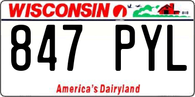 WI license plate 847PYL