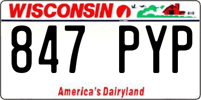 WI license plate 847PYP