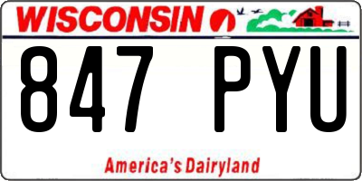 WI license plate 847PYU