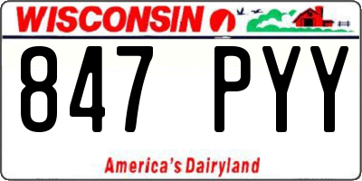 WI license plate 847PYY