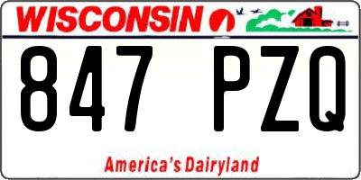 WI license plate 847PZQ