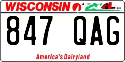 WI license plate 847QAG