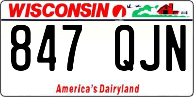 WI license plate 847QJN