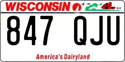 WI license plate 847QJU