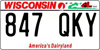 WI license plate 847QKY