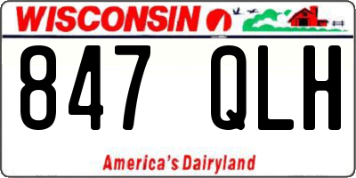 WI license plate 847QLH