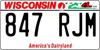 WI license plate 847RJM
