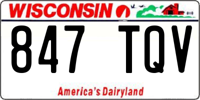 WI license plate 847TQV