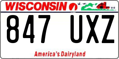WI license plate 847UXZ