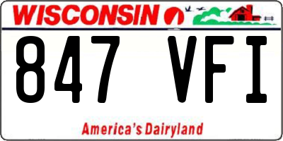 WI license plate 847VFI