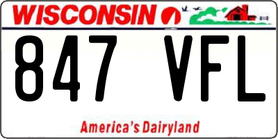 WI license plate 847VFL
