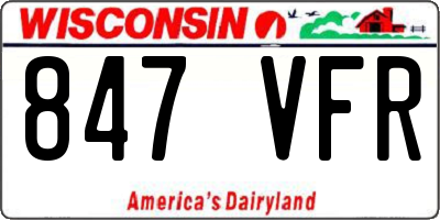 WI license plate 847VFR