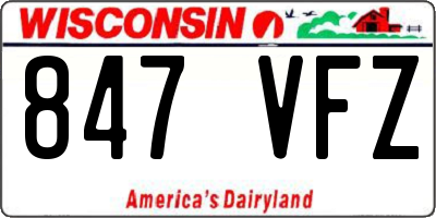 WI license plate 847VFZ