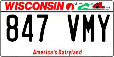 WI license plate 847VMY