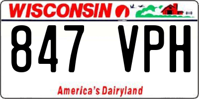 WI license plate 847VPH