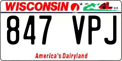 WI license plate 847VPJ