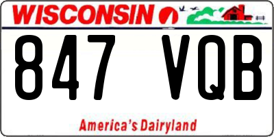 WI license plate 847VQB