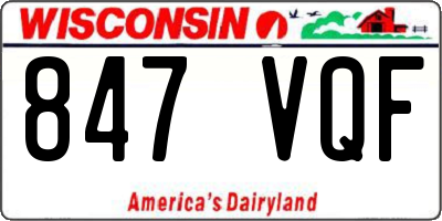 WI license plate 847VQF