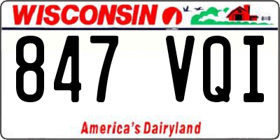 WI license plate 847VQI