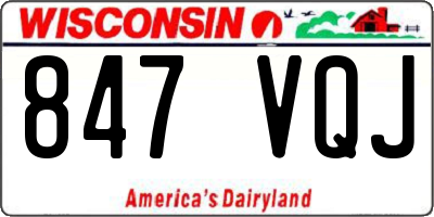 WI license plate 847VQJ
