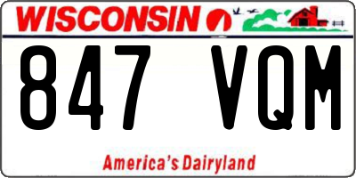WI license plate 847VQM