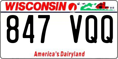 WI license plate 847VQQ