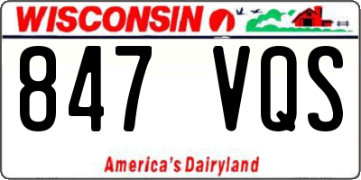 WI license plate 847VQS