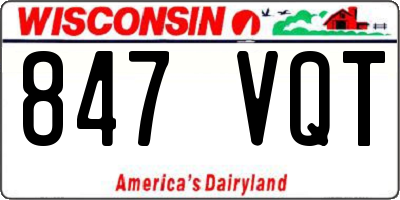 WI license plate 847VQT