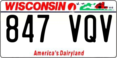 WI license plate 847VQV