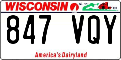 WI license plate 847VQY