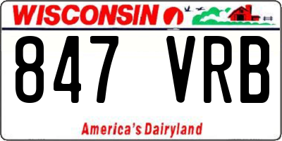 WI license plate 847VRB